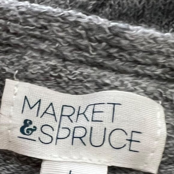 Market & Spruce Colorblock Open Cardigan Sweater Gray Pink Beige Size Small NWT - Picture 7 of 9